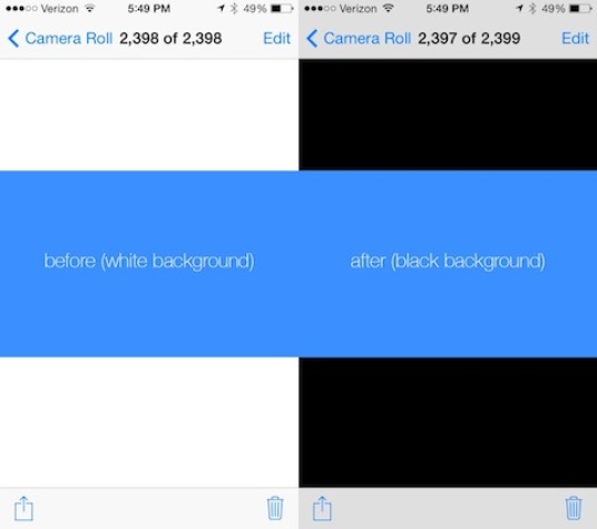 Photo Blackground tweak