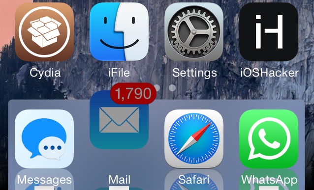OS X Yosemite dock iPhone