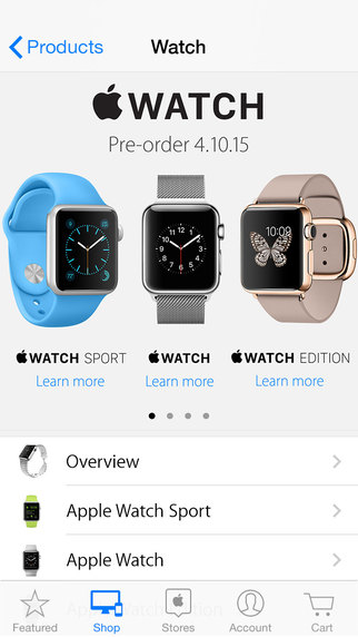 Apple Store app watch