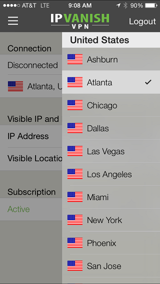 IPV iOS Server Selection
