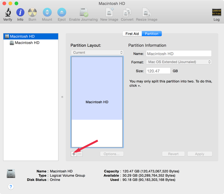 partition disk mac for windows format type