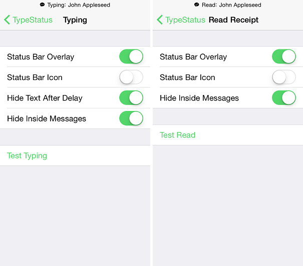 does typestatus work for sms message does typestatus work for sms message