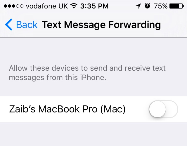 how to remove text message forwarding devices