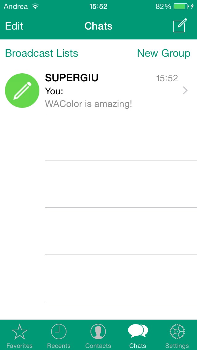 WAColor tweak