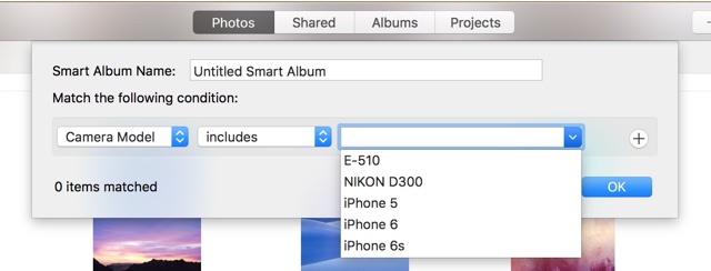Photos app Smart albums
