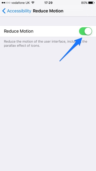 ReduceMotion toggle