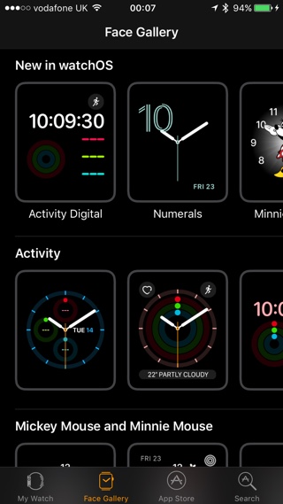 Face Gallery watchOS 3