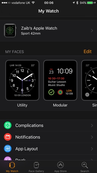 My Watch watchOS 3