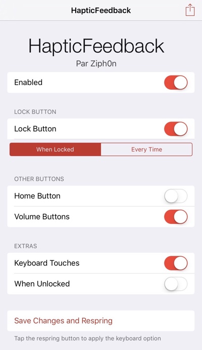 HapticFeedback tweak