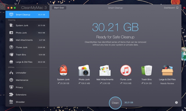 clean disc space on mac