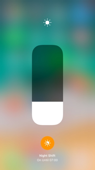 How to Activate Night Shift from Control Center in iOS 11