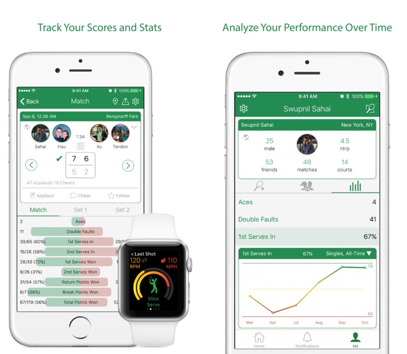 galaxy watch tennis app
