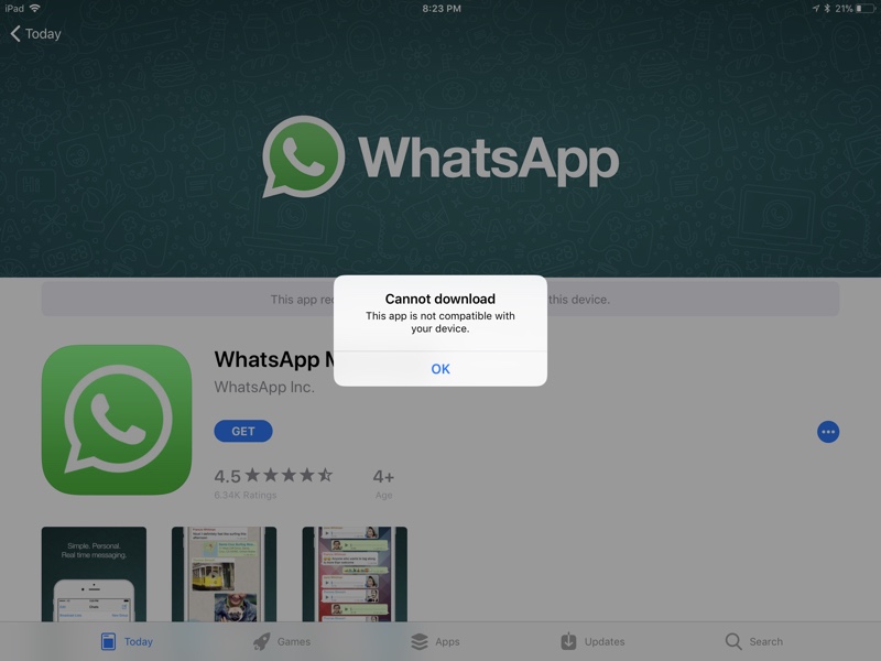 how to download whatsapp for ipad