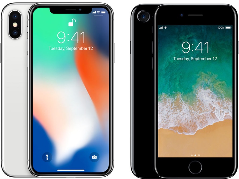 iphone 7 plus vs iphone x specs