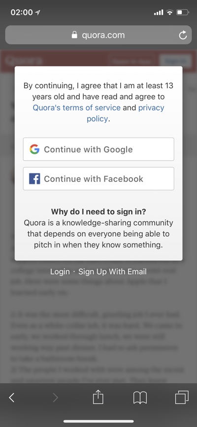 Facebook Mobile Login Touch