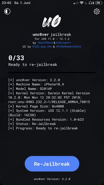 Unc0ver V3 2 0 Released With Dark Mode And Improvements Ios Hacker