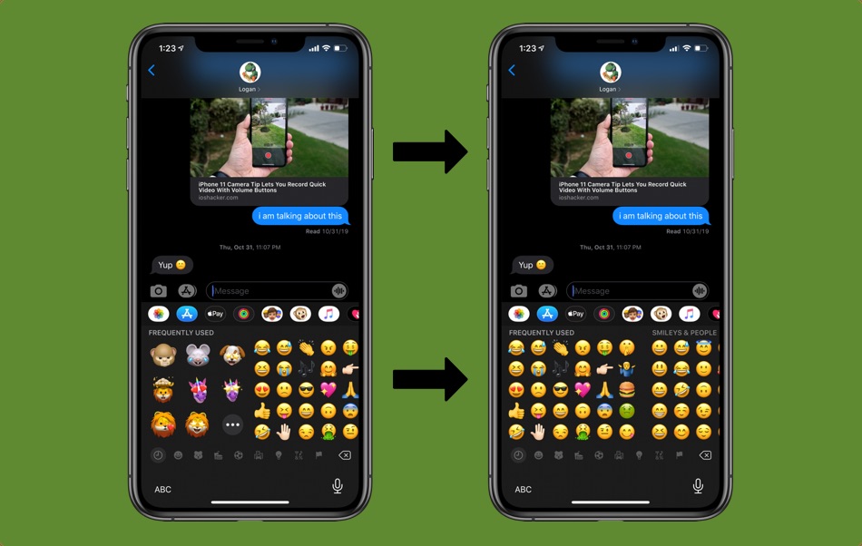 Remove Memoji Stickers iPhone