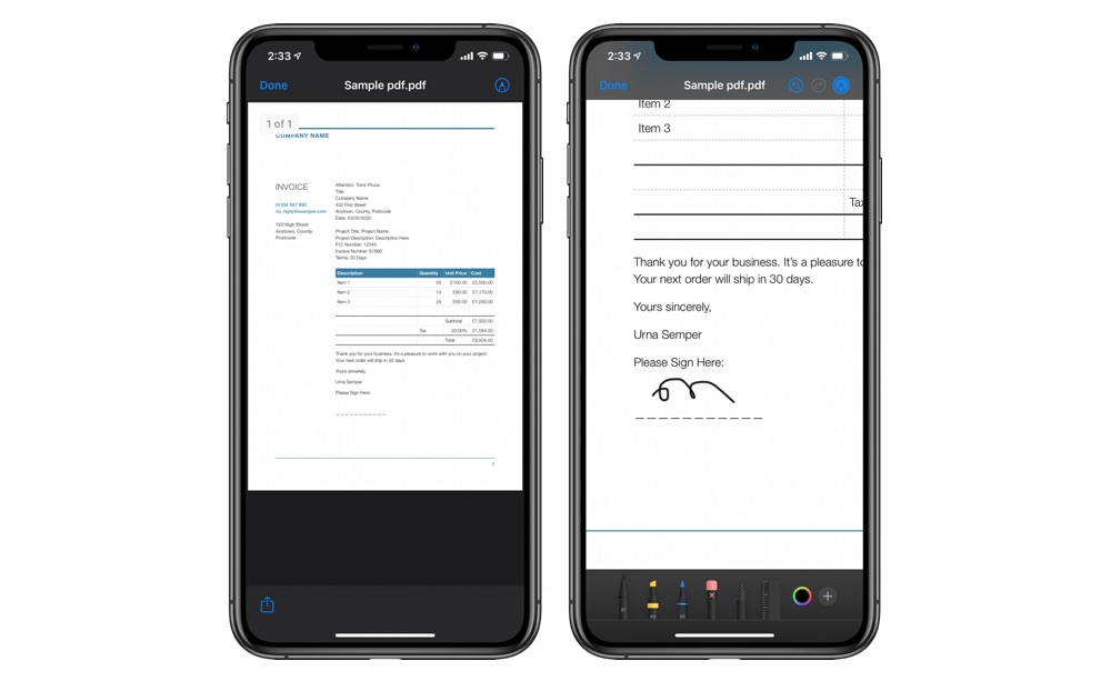 how to sign a pdf document on ipad