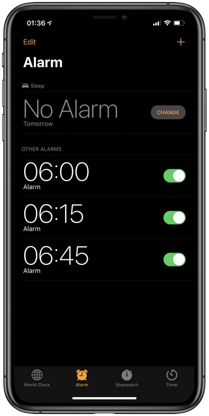 changing snooze time iphone
