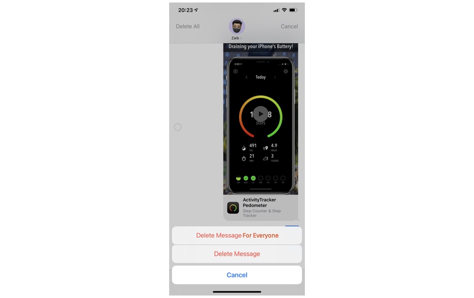 Delete Message For Everyone Concept