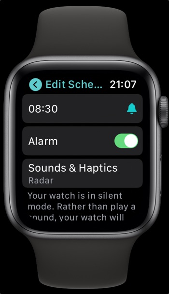 Ρύθμιση Wake Up Alarm Apple Watch