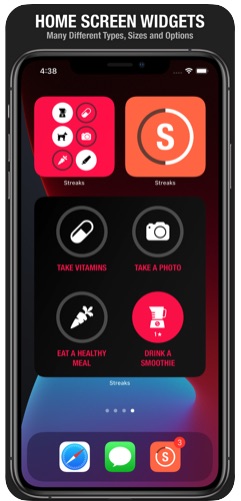 Streaks app widgets