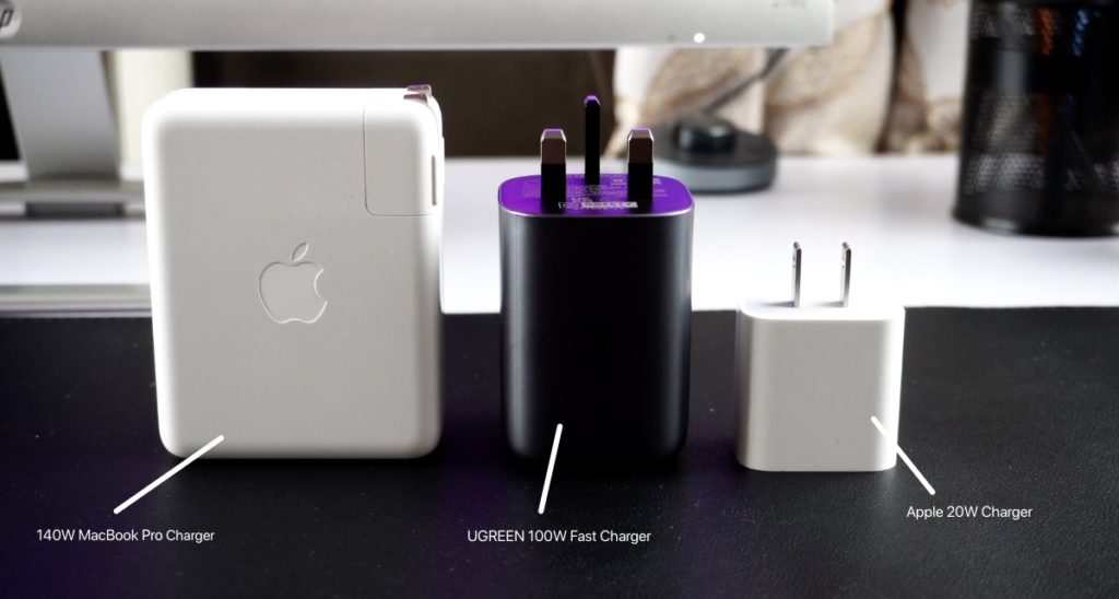 UGREEN 100W GaN Fast Charger compared with other chargers